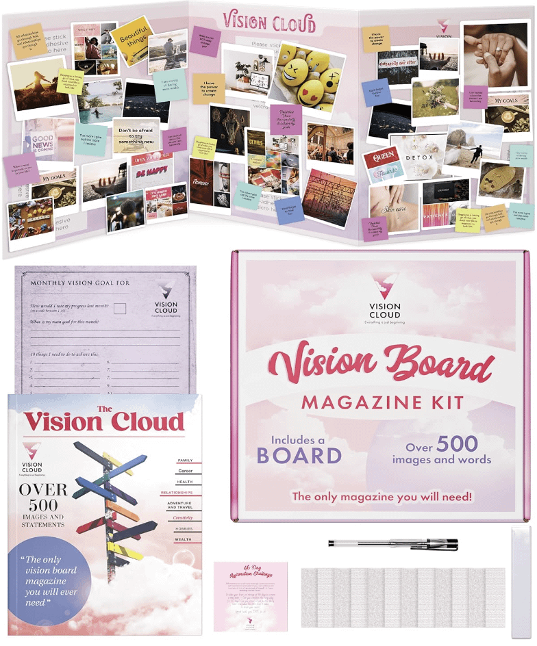 Vision Board Magazine Kit Adult Mood Board &Amp; Scrapbook Supplies Kit Vision Board Af